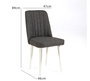 Hanah Home Sillón Vina Sandalye Antracita, Blanco